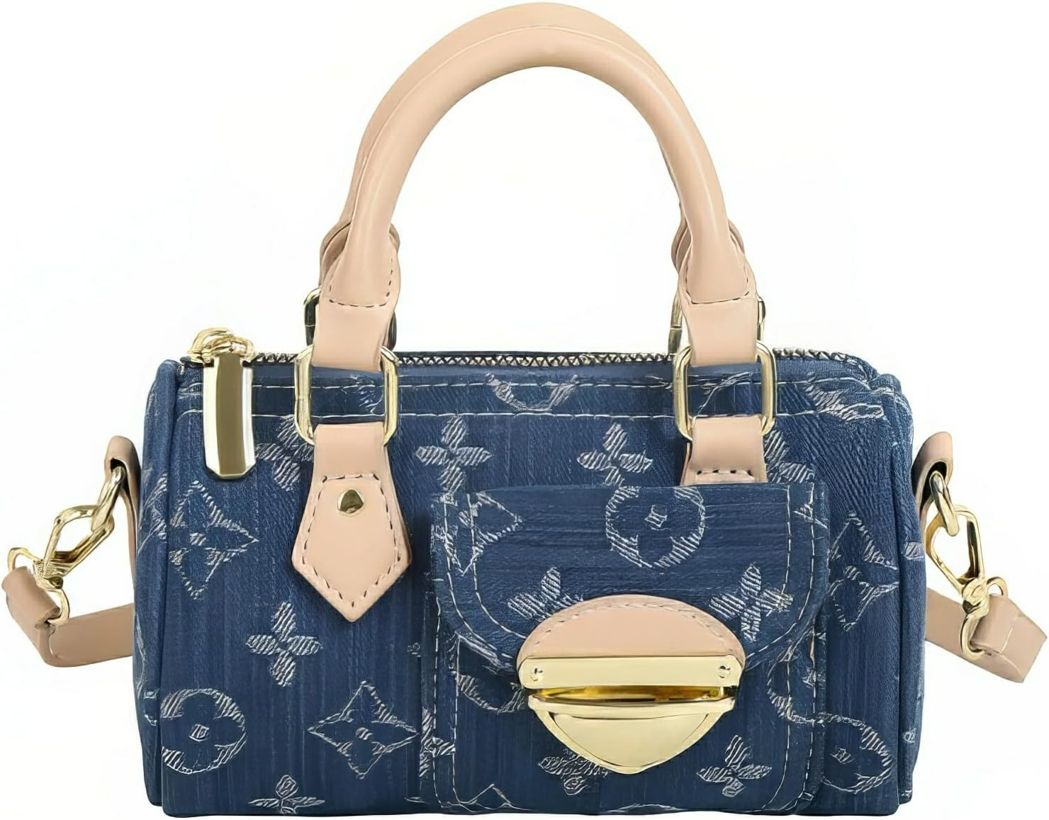 Women Small Denim Pillow Crossbody Bag Soft Handbag Zipper Pockets Adjustable Strap Daily Casual Use | Amazon (US)