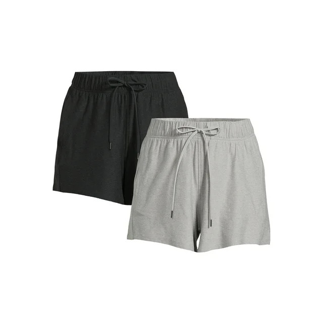 Athletic Works Women’s and Women's Plus ButterCore Soft Performance Gym Shorts, 4” Inseam, Si... | Walmart (US)