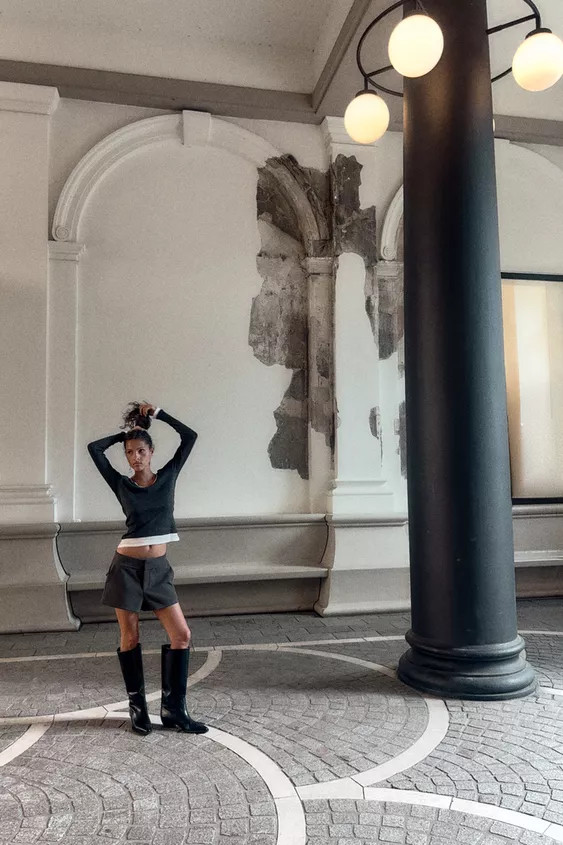 FAUX LEATHER MINI SHORTS | Zara UK