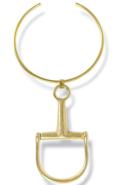 Yochi Horsebit Gold Choker Necklace | The Willow Tree