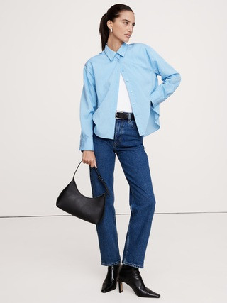 Oversized Side-Split Shirt | Banana Republic (US)