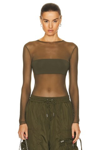 SER.O.YA Rizzo Bodysuit in Army | FWRD 