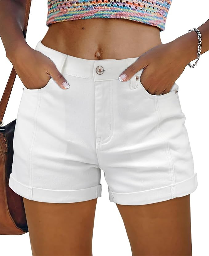 SANMM Jean Shorts Womens Summer Stretchy Denim Casual Hot Short Jorts 2026 | Amazon (US)