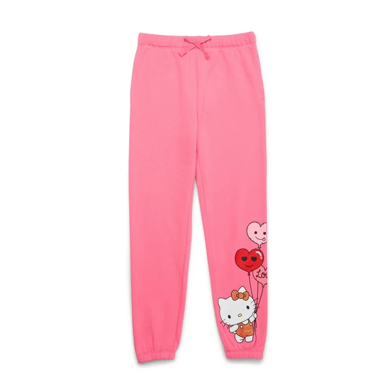Hello Kitty Love Girls Valentine's Day Jogger Pants, Sizes 4-16 - Walmart.com | Walmart (US)