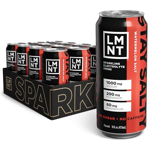 LMNT Sparkling Electrolyte Drink - Watermelon Salt | 12-Count | Amazon (US)
