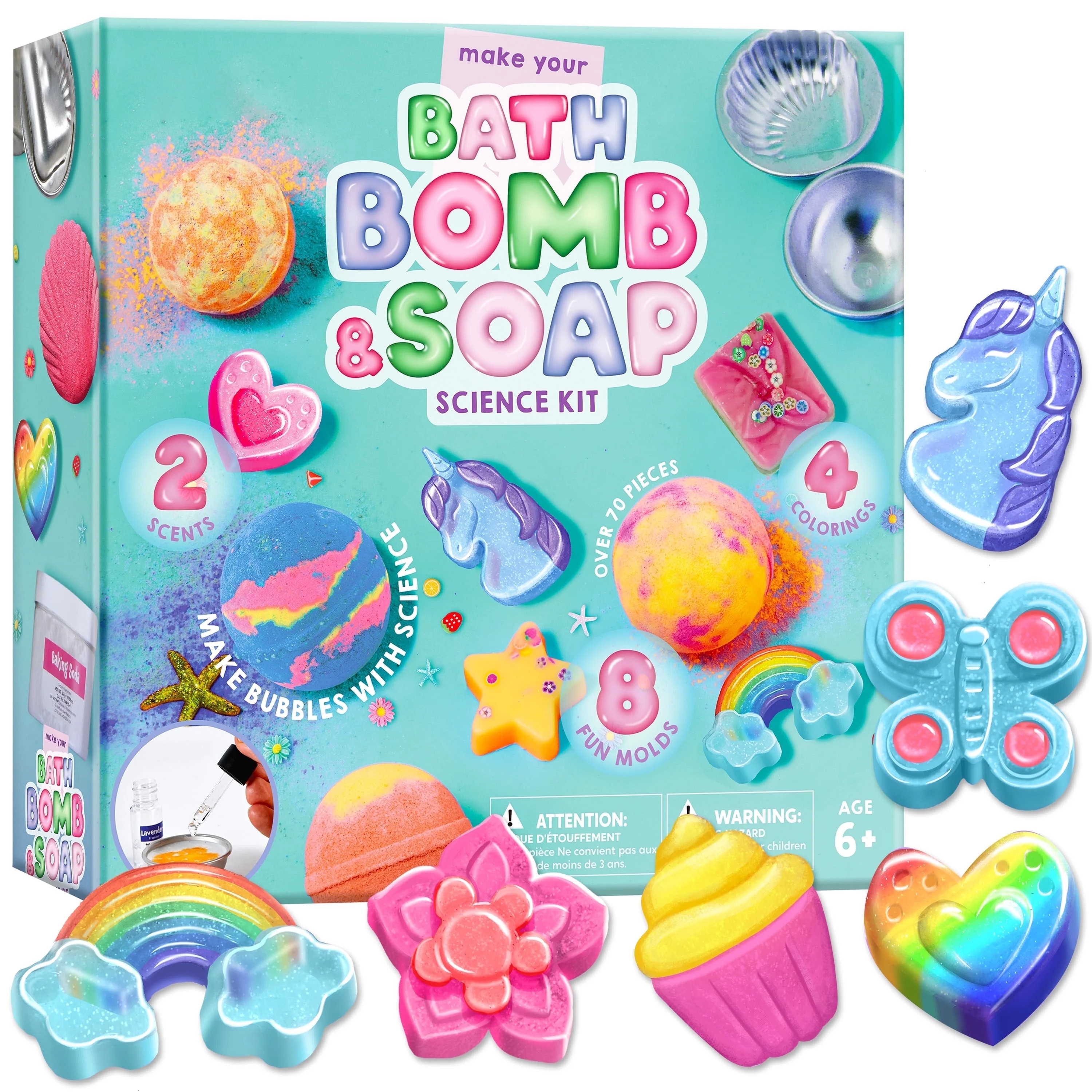 Joyin Soap Making Kit for Kids, 6 Shape Soap Molds DIY Crafts for Kids Ages 8-12, Creative  Gift ... | Walmart (US)