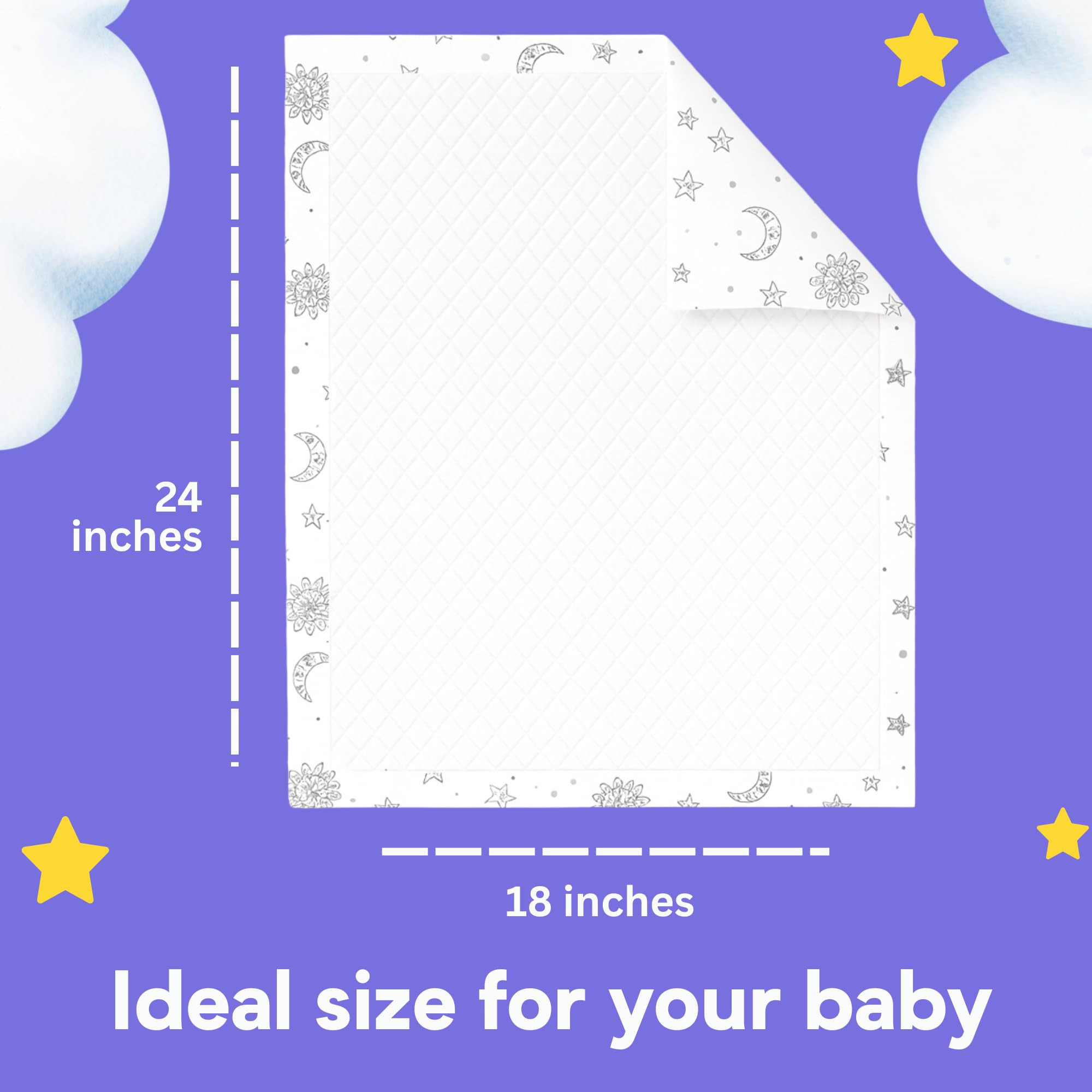 Eli with Love Disposable Baby Changing Pads - Soft, Waterproof & Leakproof Liners Absorbent Under... | Amazon (US)