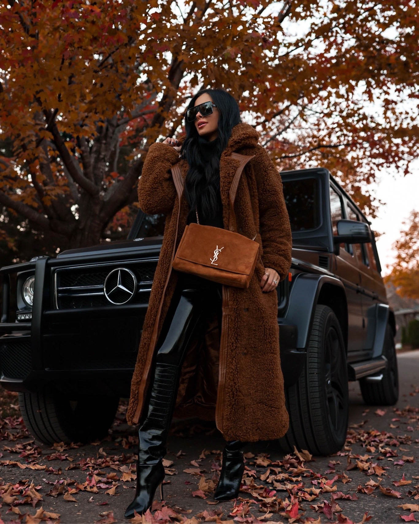 Winter outfit ideas
Karen Millen sherpa coat
Commando black bodysuit
Commando patent leather leggings 
Saint Laurent reversible bag 



#LTKSeasonal #LTKshoecrush #LTKstyletip