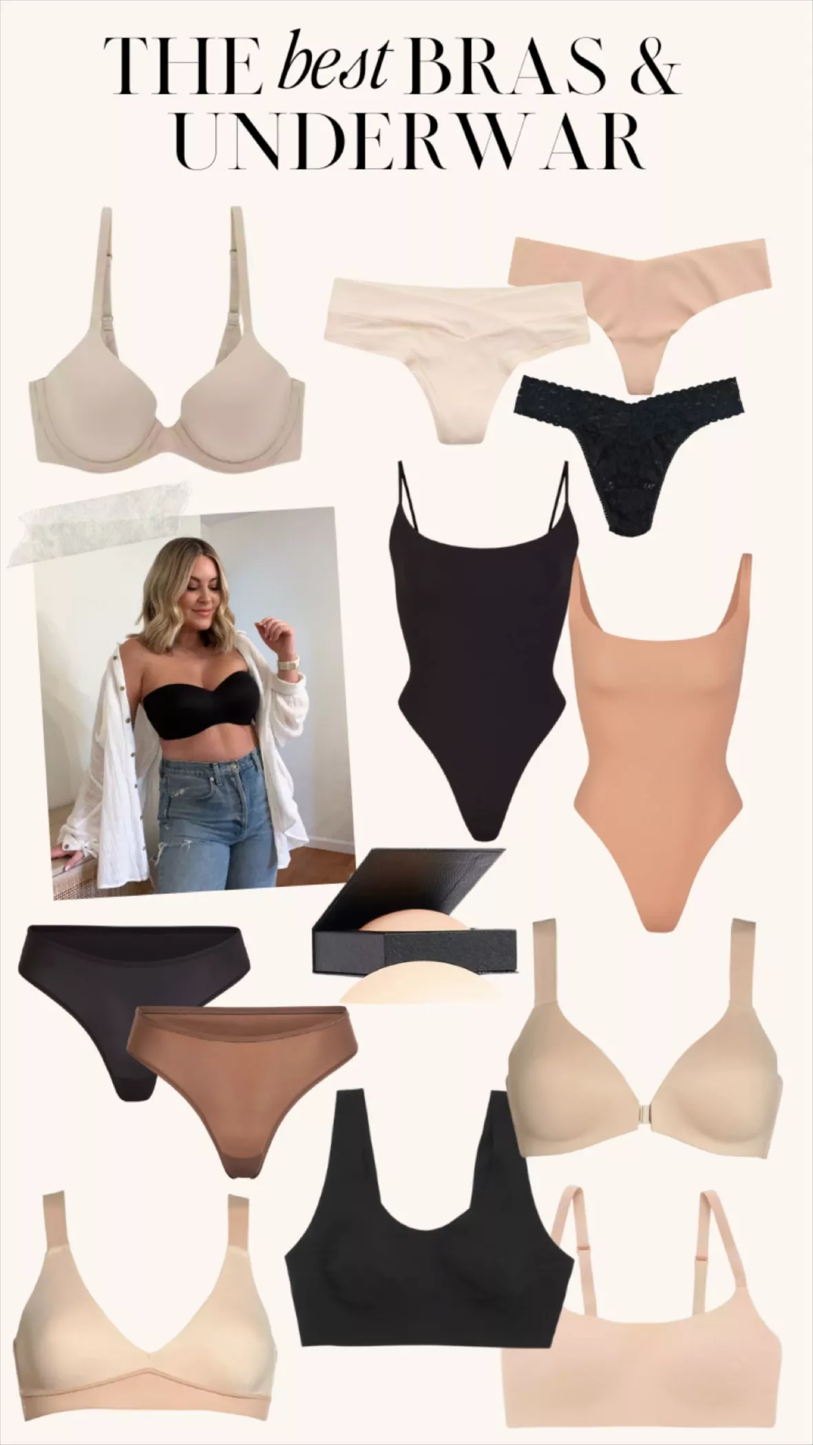COTTON PLUNGE BRALETTE curated on LTK