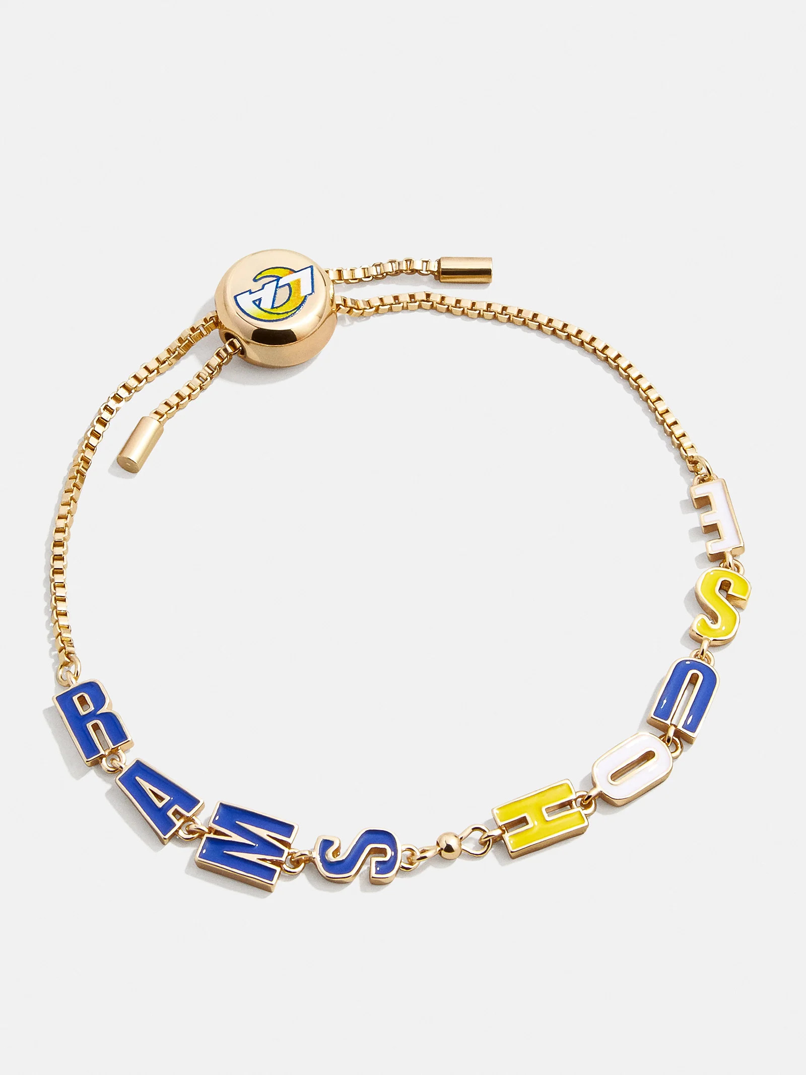 Los Angeles Rams NFL Gold Slogan Bracelet - Los Angeles Rams | BaubleBar (US)