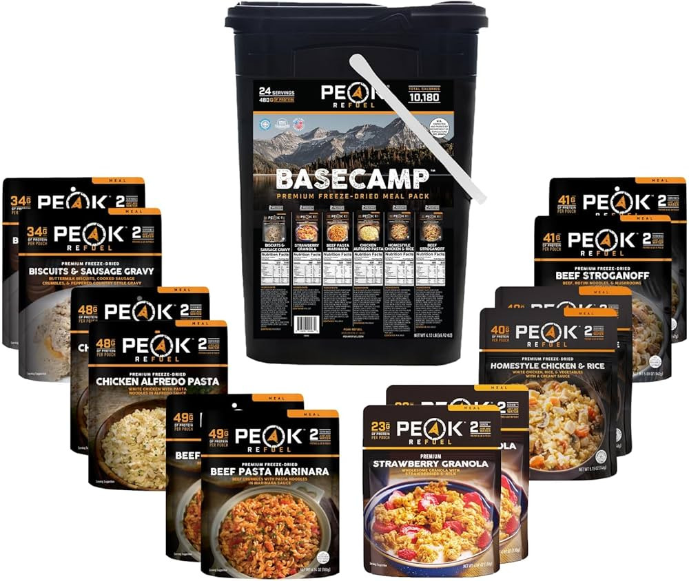 Peak Refuel Basecamp Bucket 3.0 | 480g Protein | 10180 Calories | 100% Real Meat | Premium Freeze... | Amazon (US)