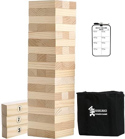 Large Tower Game Life Size Lawn Yard Outdoor Games for Adults and Family Wooden Stacking Games- I... | Amazon (US)