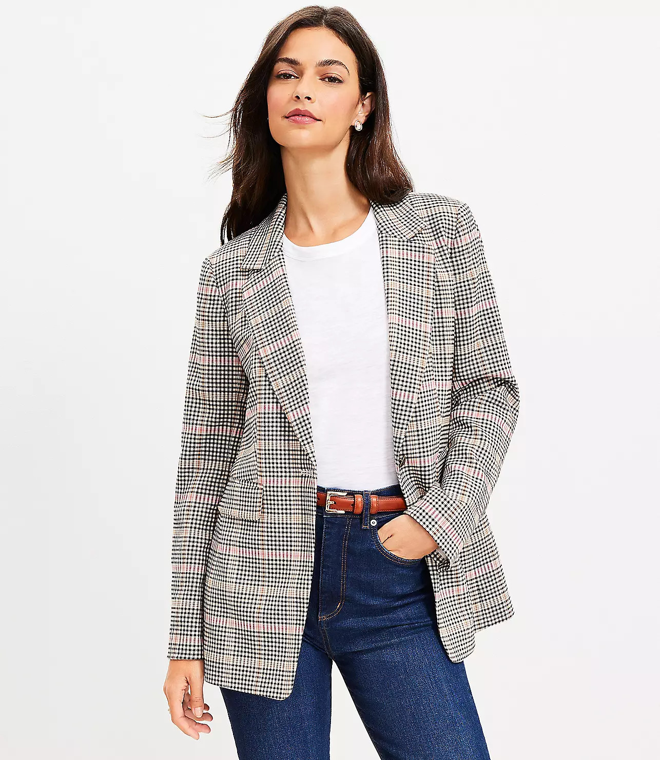 Plaid Modern Blazer | LOFT