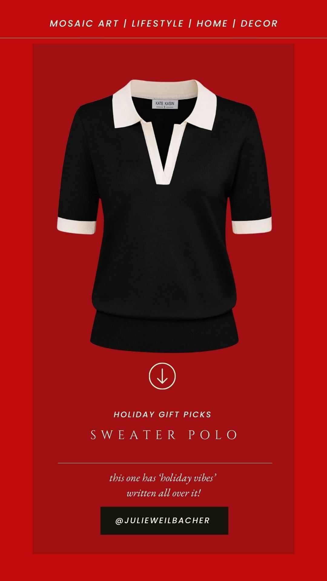 This shirt sleeve sweater polo is a staple for any closet. It’s black with white contrasting detail is a classic which works well with trousers, a skirt, jeans, or a suit. There are so many colorways available!

#polosweater #vnecksweater #womenssweater #blackandwhitesweater #knitpullover #holidaytop #holidaycasual #holidayoutfit #holidaytop

#LTKGiftGuide #LTKFindsUnder50 #LTKmomlife