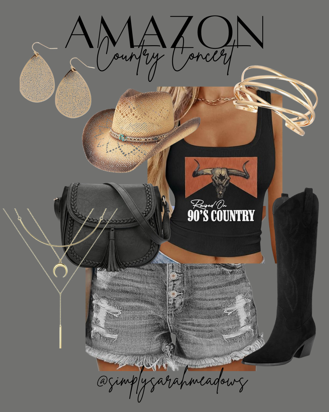Get ready for the next country concert with these fun Amazon finds! @simplysarahmeadows #CountryStyle #AmazonFinds #LTKStyle #CountryConcert #LTKFinds #MomStyle #AffordableFashion #CountryOutfit #SummerStyle #SpringStyle  

 #LTKFestival #LTKSeasonal #LTKOver40