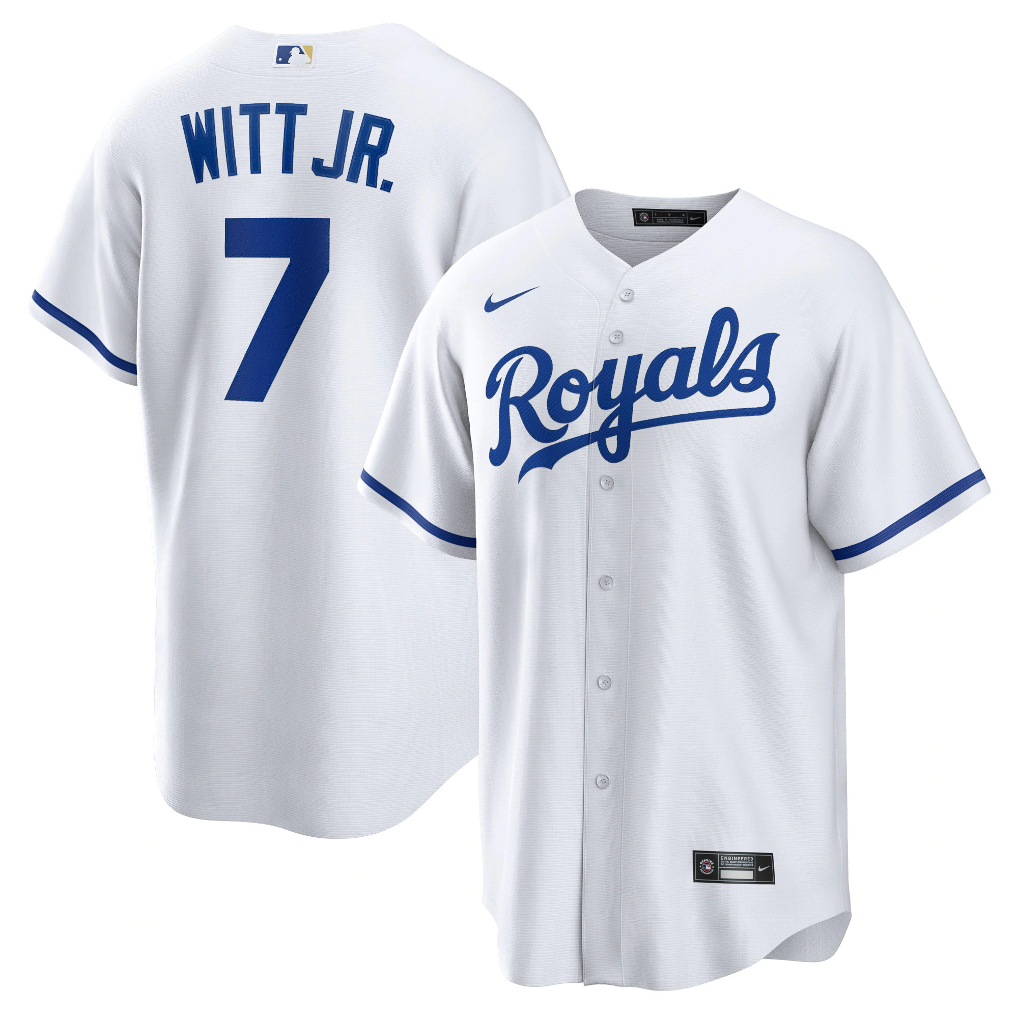Men's Kansas City Royals Bobby Witt Jr. Nike White Home Replica Player Jersey | MLB Shop