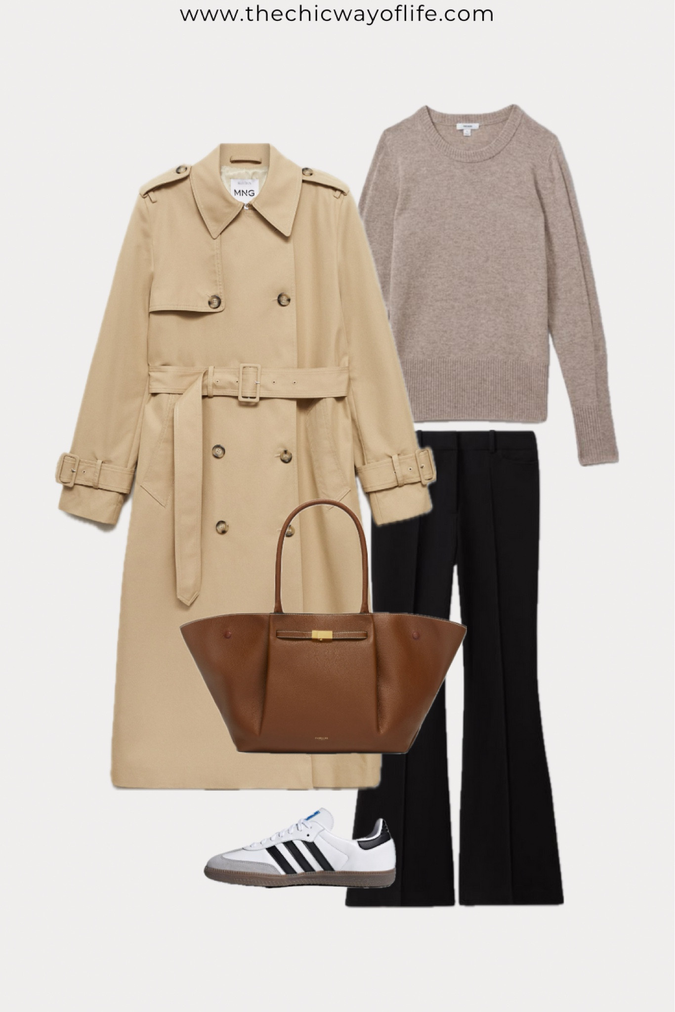 City chic trench coat outfit