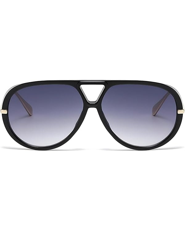 OSAGAMA Trendy Oversized Aviator Sunglasses for Women Men Luxury Vintage Shades Retro Metal Sungl... | Amazon (US)