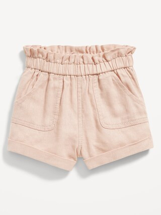 High-Waisted Linen-Blend Pull-On Utility Shorts for Baby | Old Navy (US)