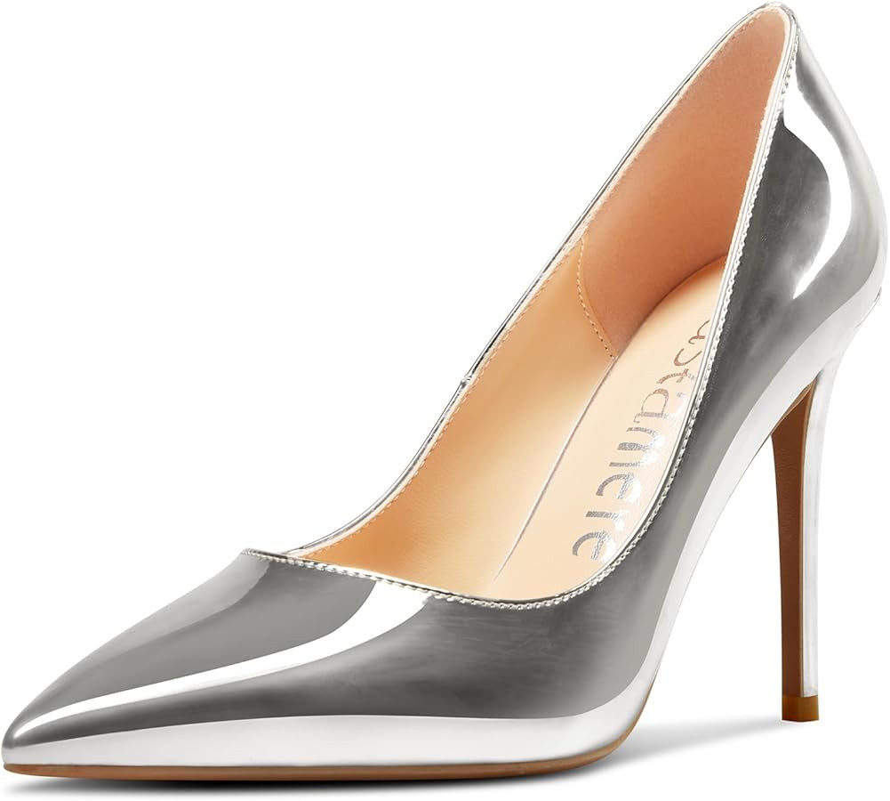 Castamere Womens High Heels Pointed-Toe Slip-on Stilettos Pumps 4Inch Heel Shoes | Amazon (US)