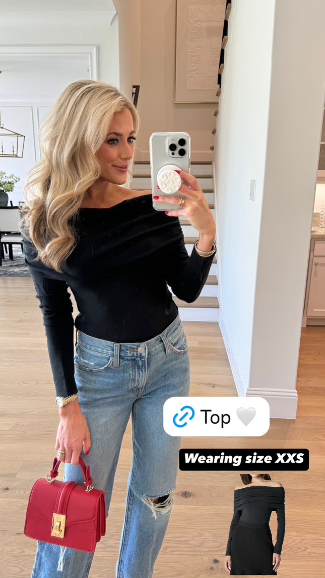 Date night
Black top
Jeans
Amazon finds 
Red purse
Holiday outfit 

#LTKShoeCrush #LTKItBag #LTKHoliday