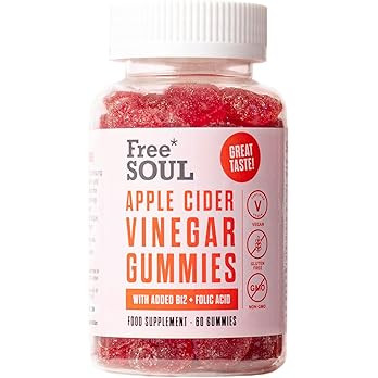 Apple Cider Vinegar Gummies with The Mother 1000mg Enhanced with Vitamin B12 & Folic Acid | 60 Hi... | Amazon (UK)