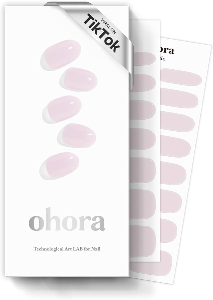 ohora Semi Cured Gel Nail Strips (N Bare Pink) - White, Solid, Works with Any UV/LED Lamps, Salon... | Amazon (US)