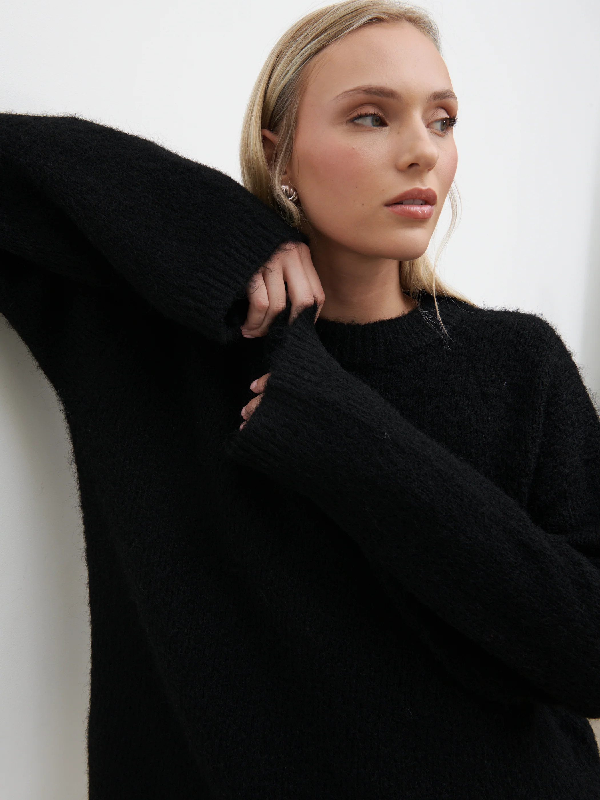 Cece Fluffy Jumper - Black | Pretty Lavish (UK)