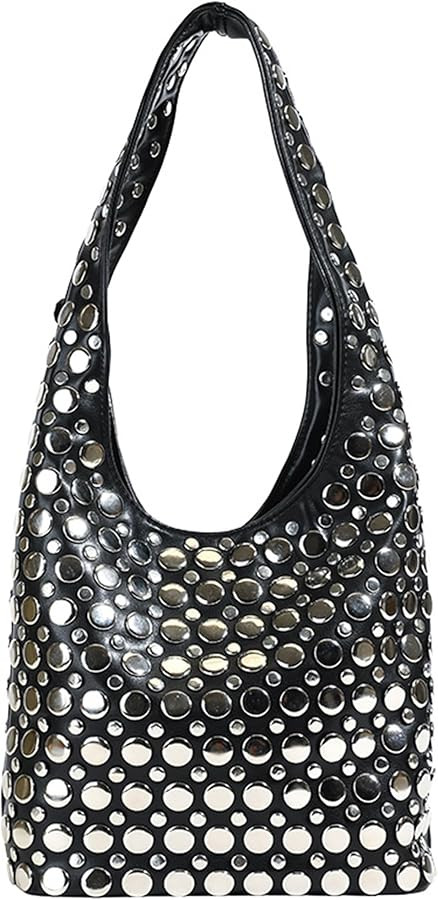Studded Purse Shoulder Bag for Women Y2K Purse Underarm Handbag Dot Rivet Punk Tote Bag Small Sho... | Amazon (US)