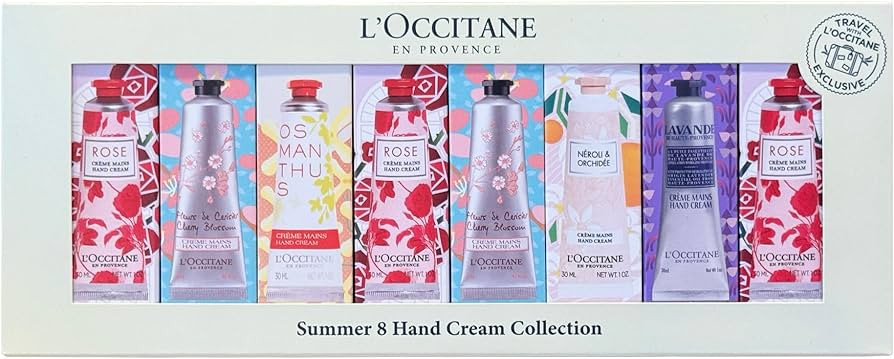 L'OCCITANE Hand Cream Set, 8 Nourishing & Moisturizing Daily Travel-Size Tubes with Shea Butter, ... | Amazon (US)