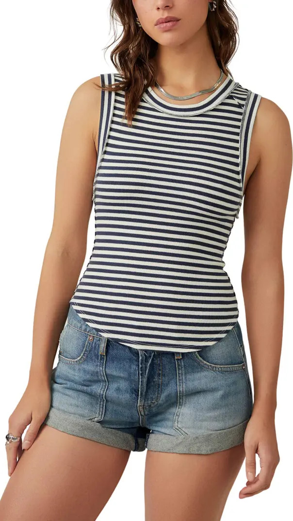 Free People Kate Stripe Rib Tank | Nordstrom | Nordstrom