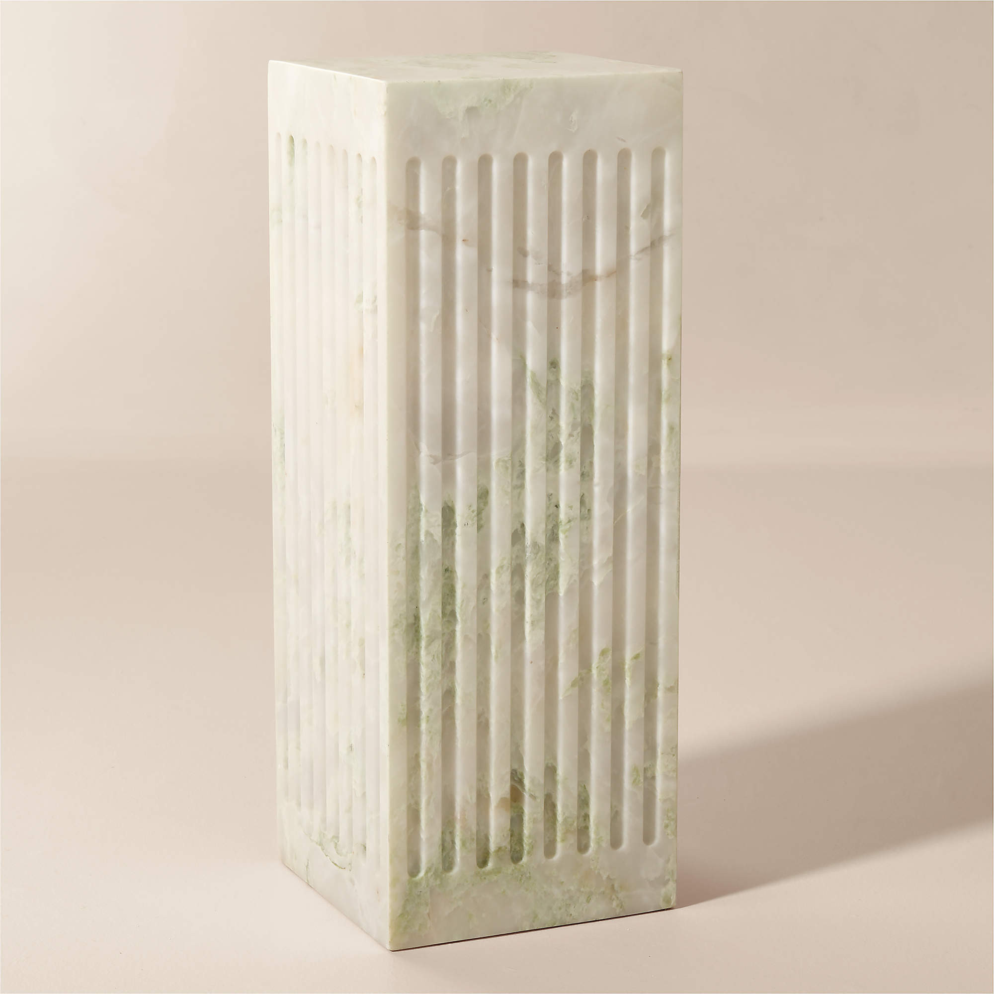 Albi White Marble Side Table + Reviews | CB2 | CB2
