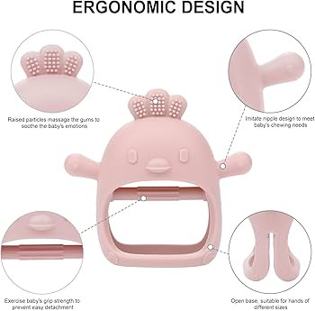 AIXMEET Baby Teething Toys, Soft Silicone Baby Teether Toys for 0-6 Months, Anti-Drop Hand Wrist ... | Amazon (US)