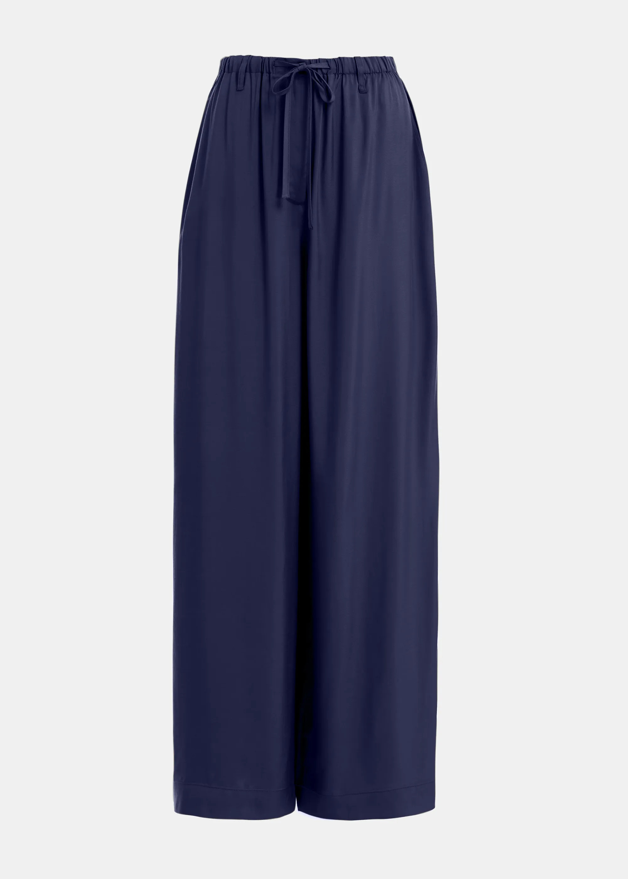 Dark blue relaxed-fit pants with drawstring | Essentiel Antwerp United Kingdom | Essentiel Antwerp