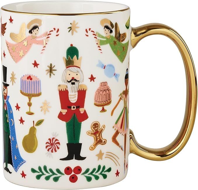 RIFLE PAPER CO. Nutcracker Porcelain Mug for Festive Occasions and Gatherings with Holiday-Themed... | Amazon (US)