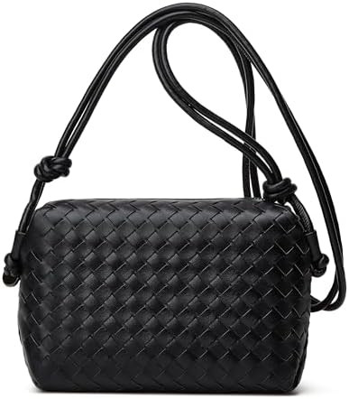Sumrains Woven Crossbody Bags for Women: Vegan Leather Handbag - Handwoven Small Purse - Trendy S... | Amazon (US)