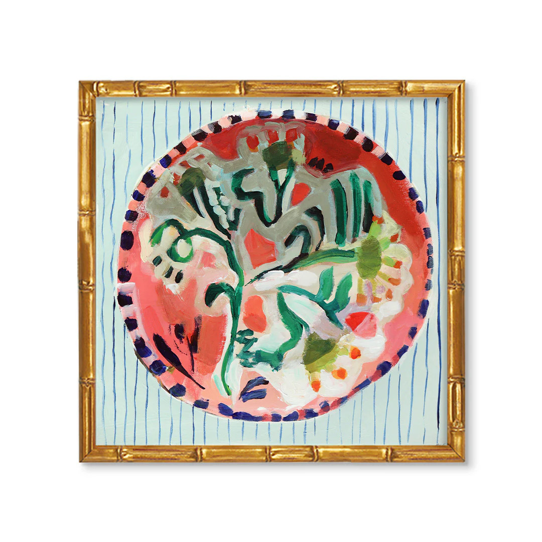 Decorative Plate Art Print No. 1 | Jenny Westenhofer Vintage Plate Wall Art | Urban Garden Prints