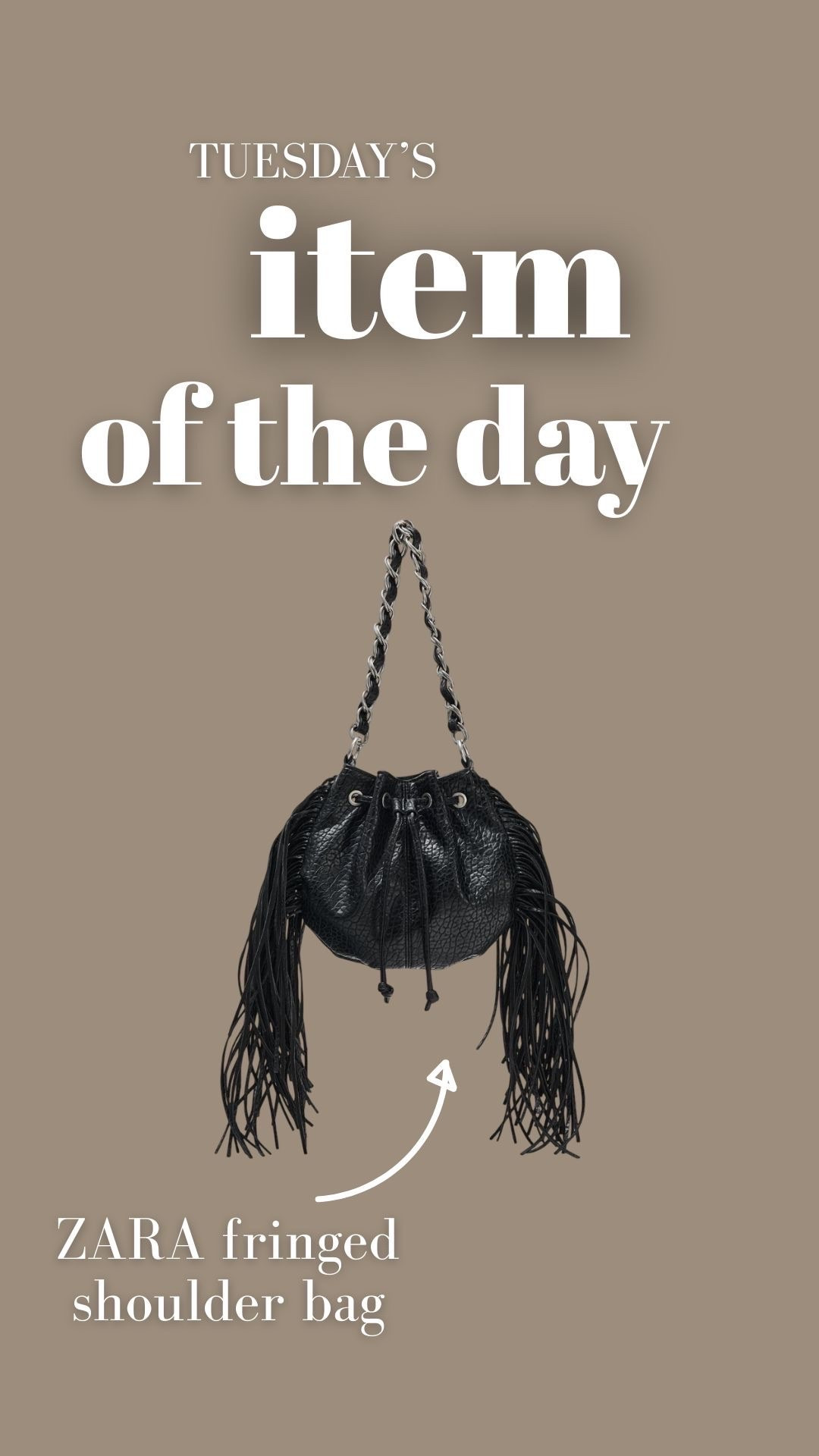 Item of the day | Zara fringe bag

#LTKFashionMonth #LTKuk #LTKautumn