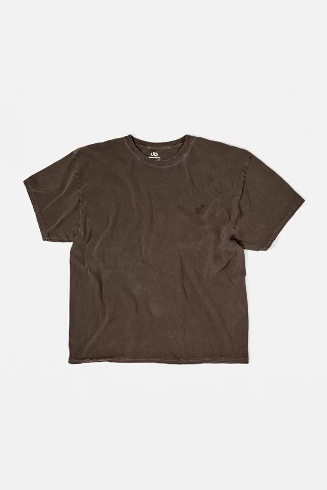 UO Brown Embroidered Tee | Urban Outfitters (US and RoW)