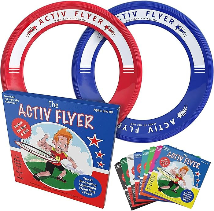 Activ Life Kid\u2019s Flying Rings (2 Pack) They Fly Straight & Don\u2019t Hurt, 80% Lighter Than... | Amazon (US)