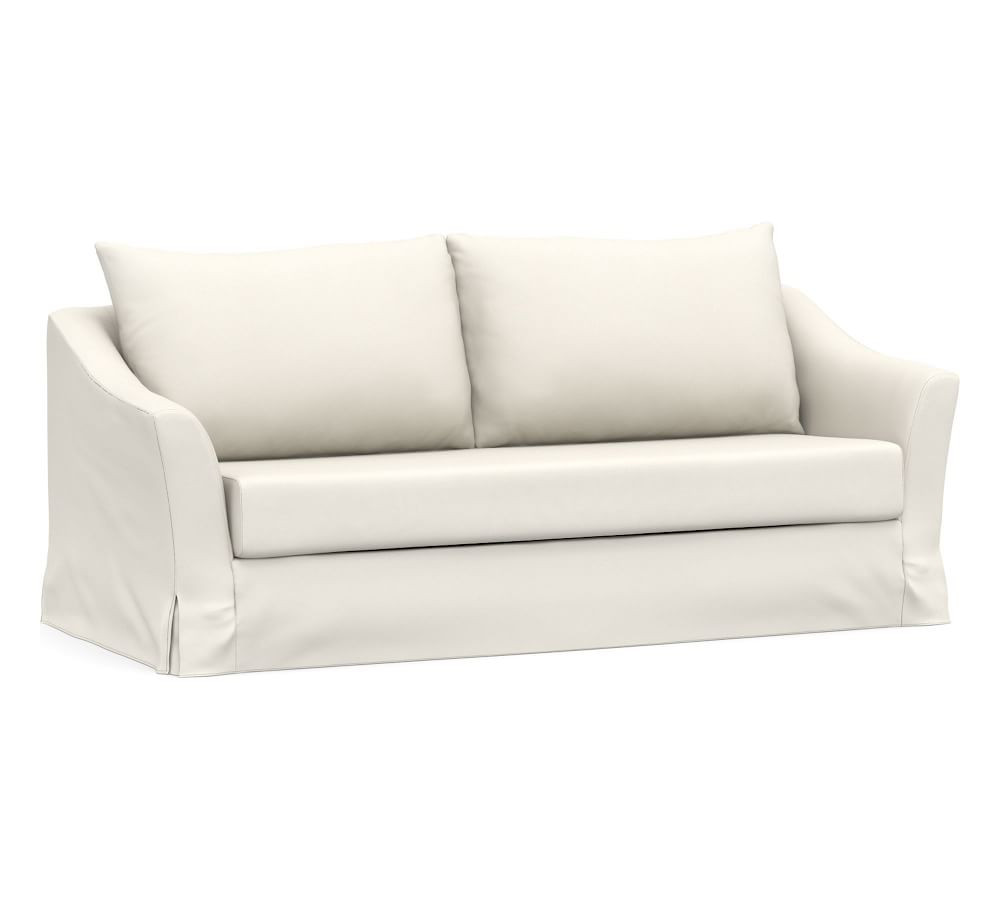 Brady Slope Arm Slipcovered Sleeper Sofa | Pottery Barn (US)