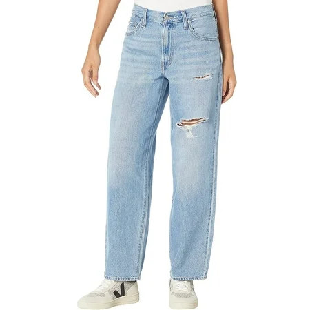 Levi's IN THE MIDDLE WITH DAMAGE Women's Ripped Baggy Dad Jeans, US 27x30 | Walmart (US)