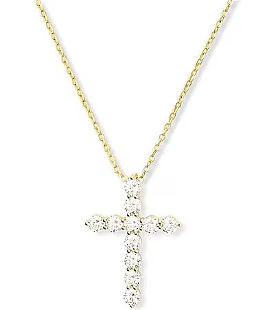 Melinda Maria She Fancy Small Cross Short Pendant Necklace - Gold | Dillard's