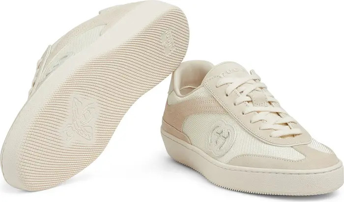 G75 GG Suede & Knit Low Top Sneaker (Women) | Nordstrom