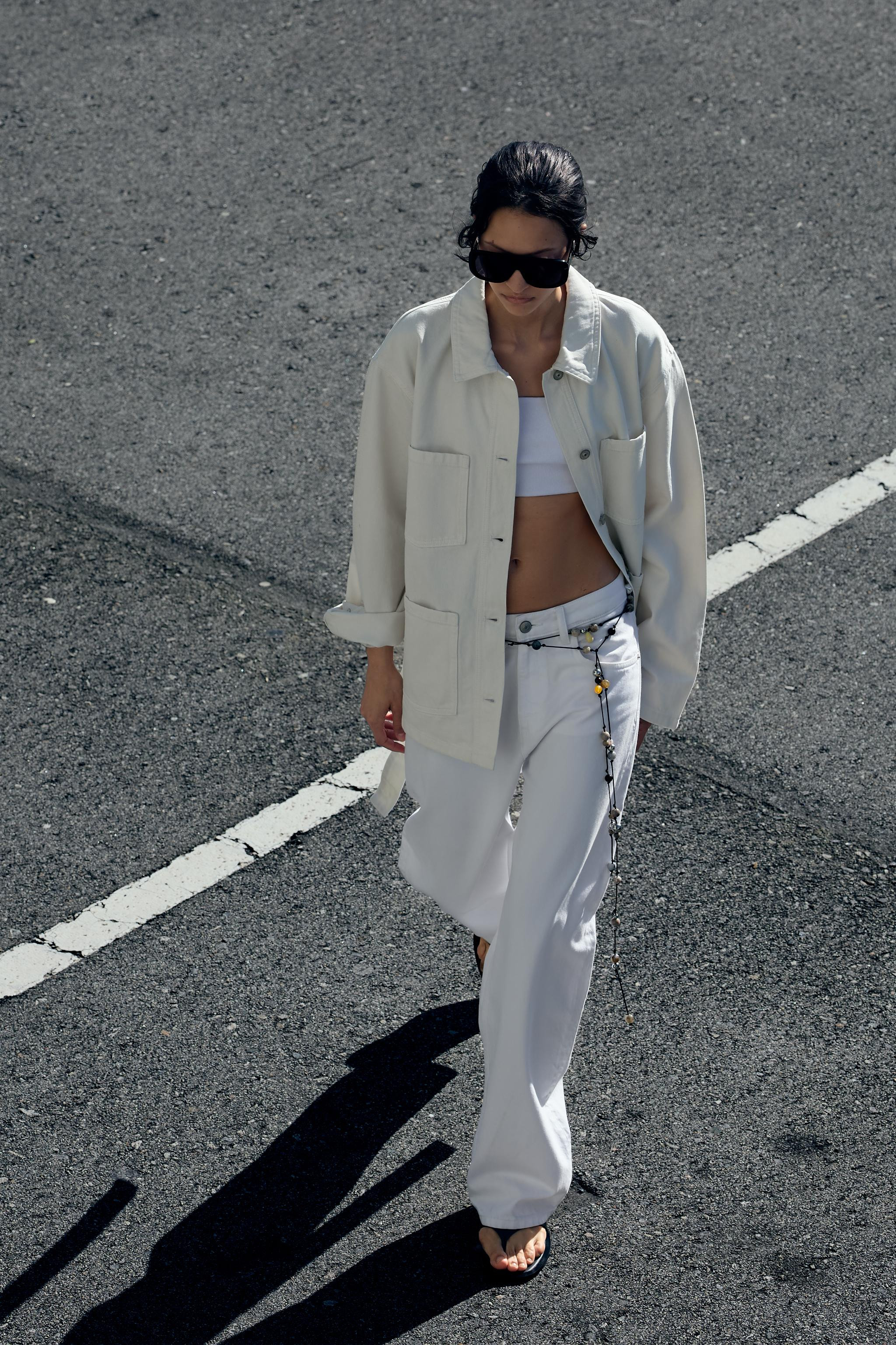 TRF DENIM JACKET WITH BELT | Zara UK