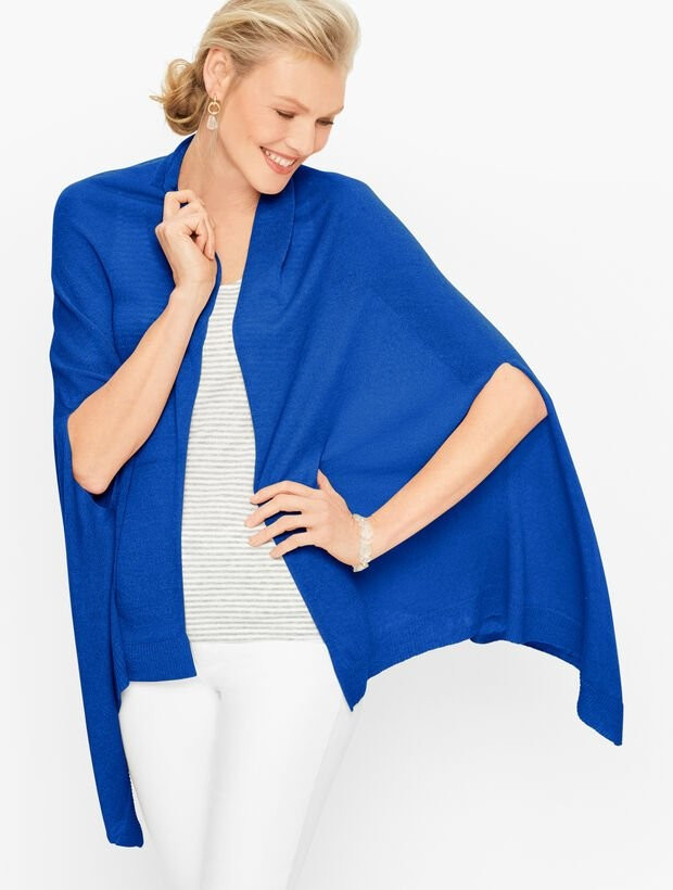 Linen Ruana Wrap - Solid | Talbots