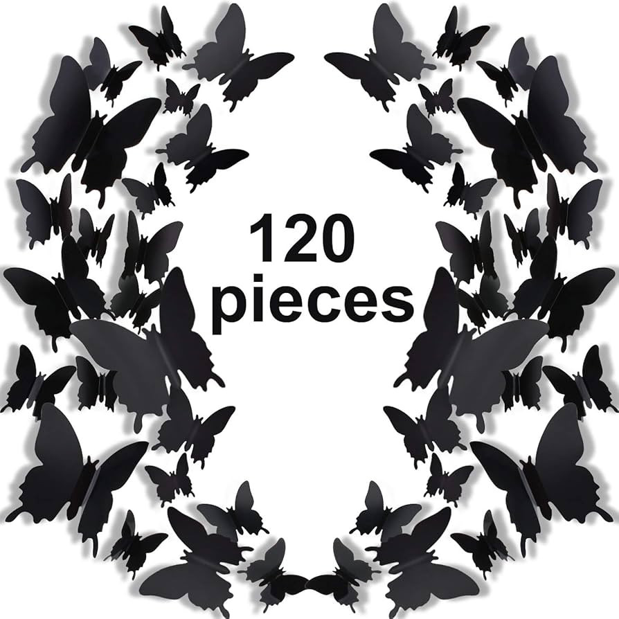 120 Pieces 3D Butterfly Wall Stickers 3 Sizes Removable Butterfly Mural Decals for Baby Kids Room... | Amazon (US)