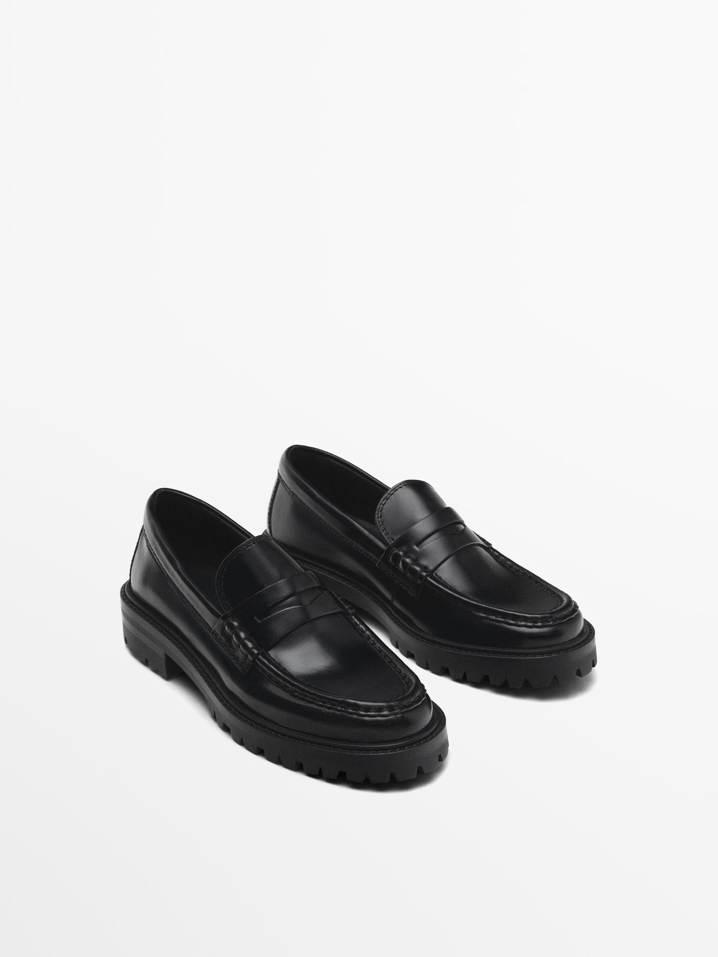 Loafer mit Track-Sohle und Penny Strap | Massimo Dutti DE