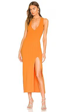 Michael Costello Variegated Rib Bodycon Dress in Tangerine from Revolve.com | Revolve Clothing (Global)