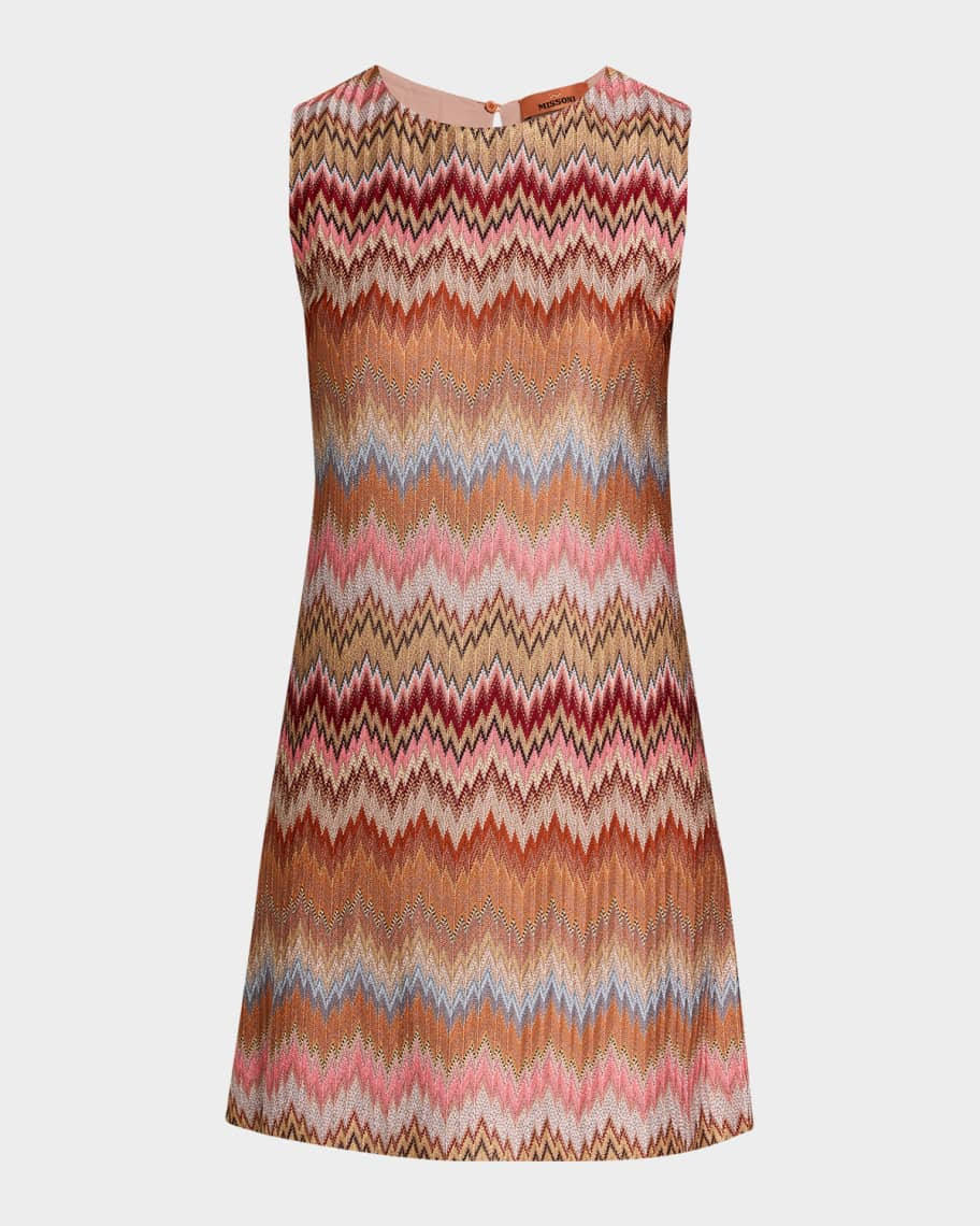 Missoni Multicolor Snake Chevron Sleeveless Mini Dress | Neiman Marcus